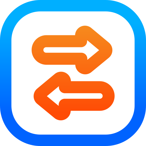 Left and right Generic gradient outline icon