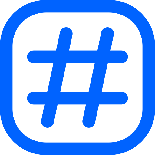 hashtag Generic color outline icono