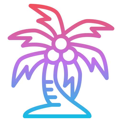 Кокосовая пальма Generic gradient outline иконка