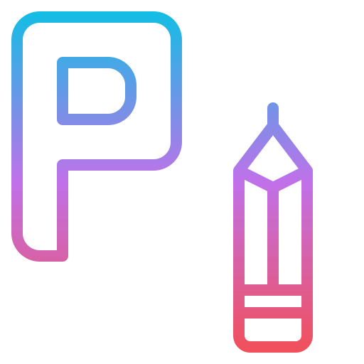 Letter p Generic gradient outline icon