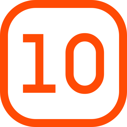 Number 10 Generic color outline icon