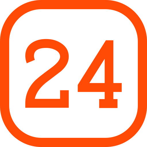numero 24 Generic color outline icona
