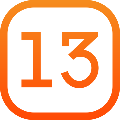 nummer 13 Generic gradient outline icon