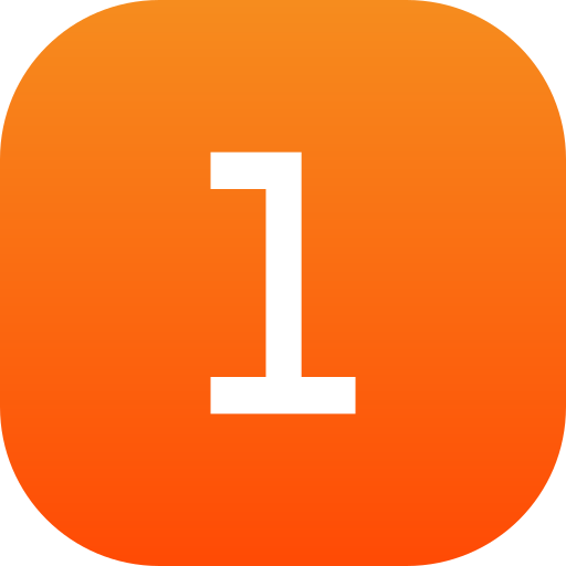 Number one Generic gradient fill icon