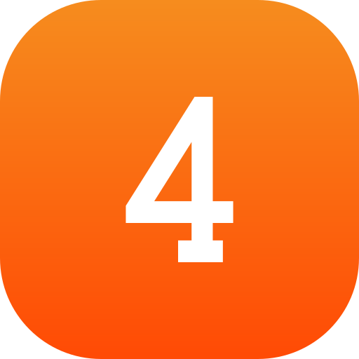 Number four Generic gradient fill icon