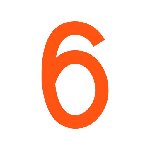 Number six Generic color fill icon