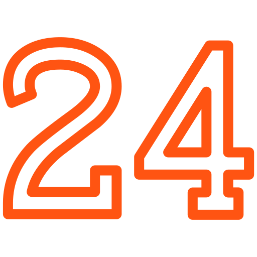 Number 24 Generic color outline icon