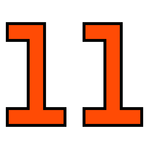 Number 11 Generic color lineal-color icon