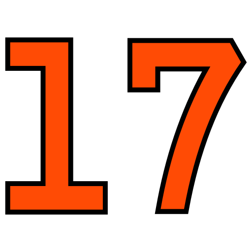 numero 17 Generic color lineal-color icona