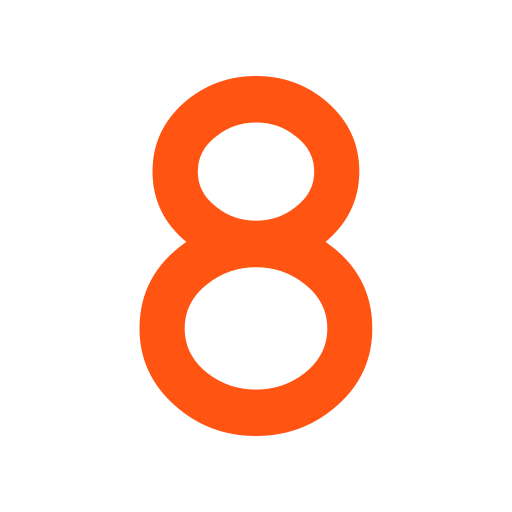 numer osiem Generic color fill ikona