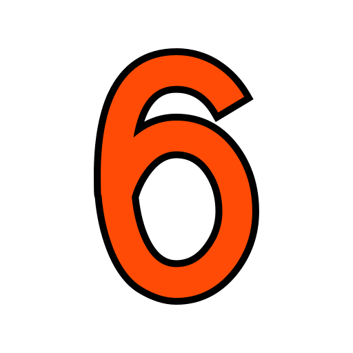Number six Generic color lineal-color icon