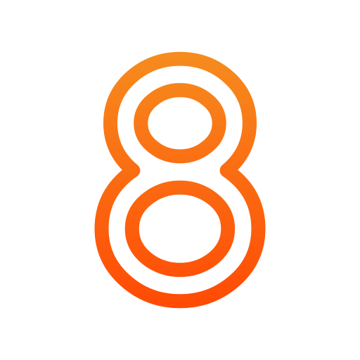Number eight Generic gradient outline icon