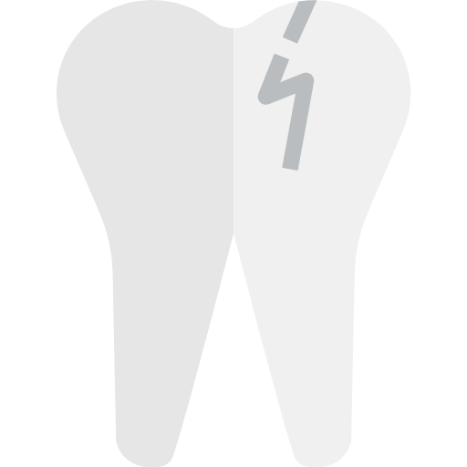 dente rotto srip Flat icona