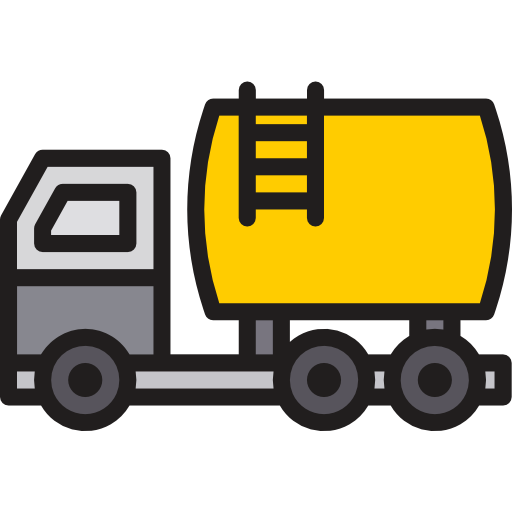 camión de combustible srip Lineal Color icono