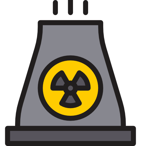 원자력 발전소 srip Lineal Color icon