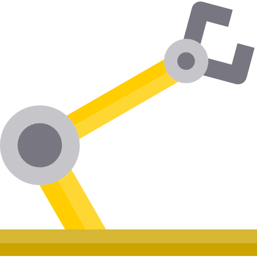 로봇 팔 srip Flat icon