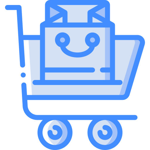 ショッピングカート Basic Miscellany Blue icon