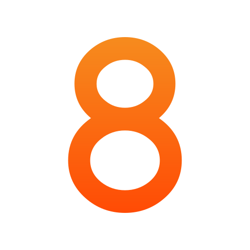 numero ocho Generic gradient fill icono