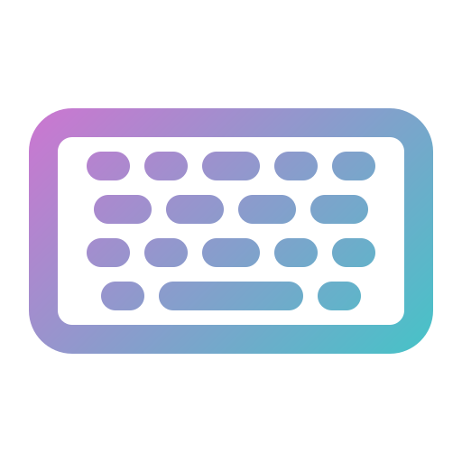 Беспроводная клавиатура Generic gradient outline иконка