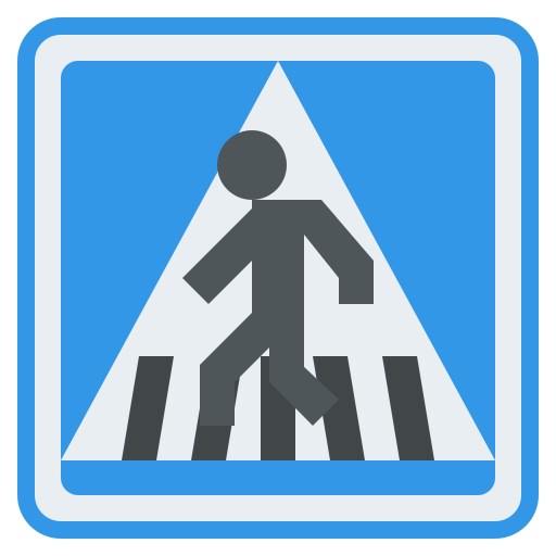 Crosswalk Generic color fill icon