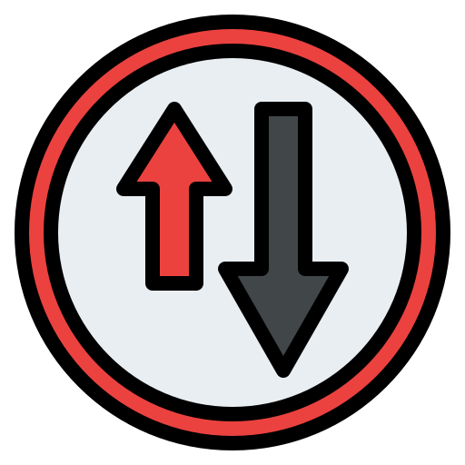 Give way Generic color lineal-color icon