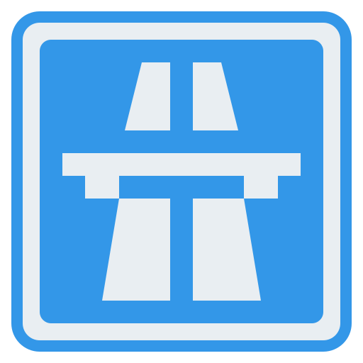 Highway sign Generic color fill icon
