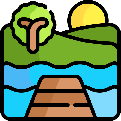 Lake Kawaii Lineal color icon