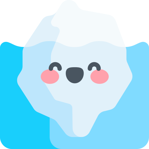 iceberg Kawaii Flat icona