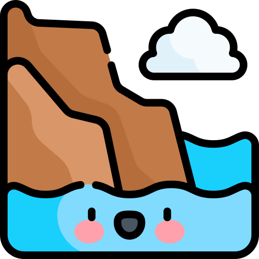 Cliff Kawaii Lineal color icon