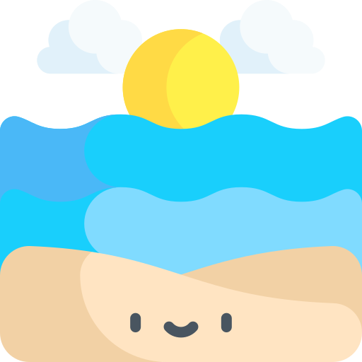 수평선 Kawaii Flat icon