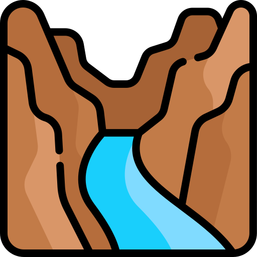 canyon Kawaii Lineal color icona