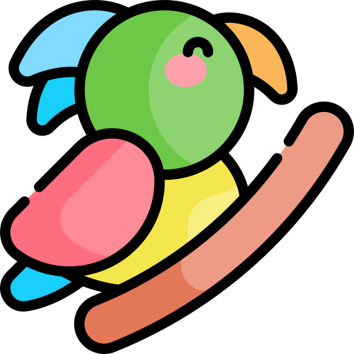 鳥 Kawaii Lineal color icon
