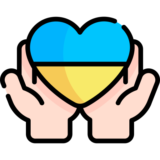 ウクライナ Kawaii Lineal color icon