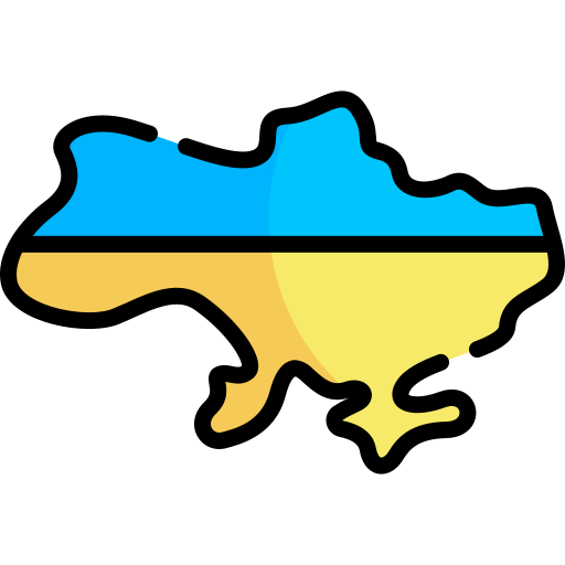 oekraïne Kawaii Lineal color icoon