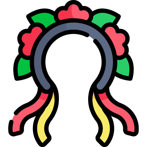 nakrycia głowy Kawaii Lineal color ikona