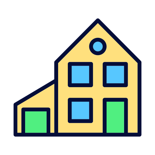 차고 하우스 Generic color lineal-color icon