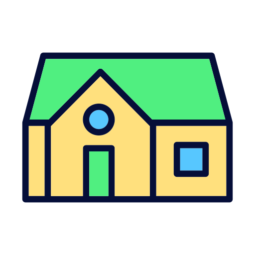 Small house Generic color lineal-color icon