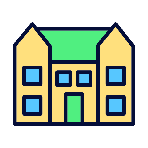 Mansion Generic color lineal-color icon