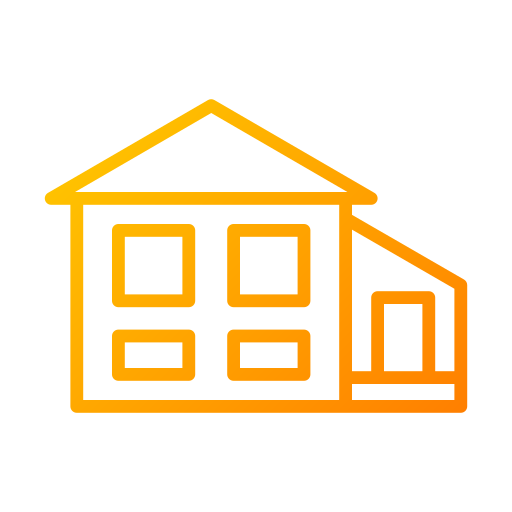Split level home Generic color lineal-color icon