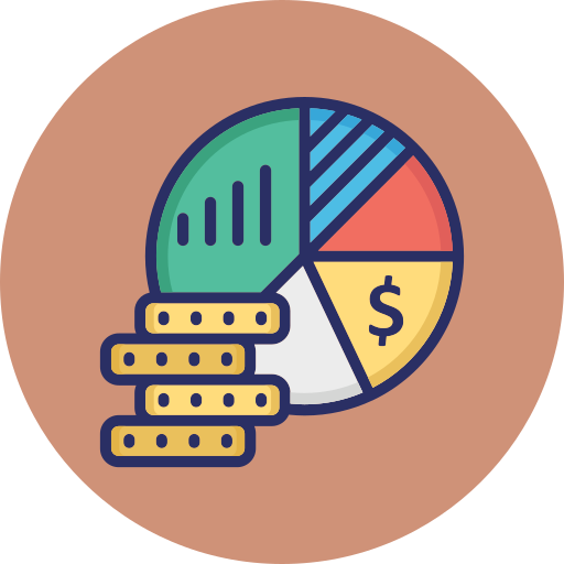 financiële grafiek Generic color lineal-color icoon