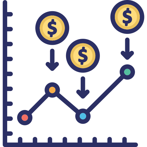 Financial graph Generic color lineal-color icon