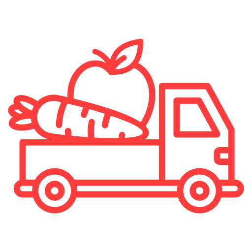 camión de frutas Generic color outline icono