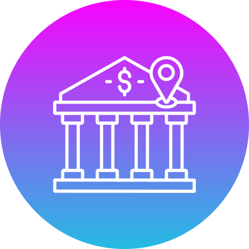 standort der bank Generic gradient fill icon