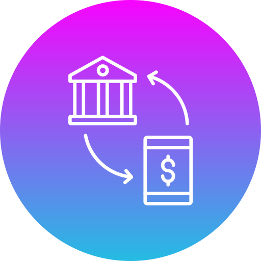 servizi bancari per smarthpone Generic gradient fill icona
