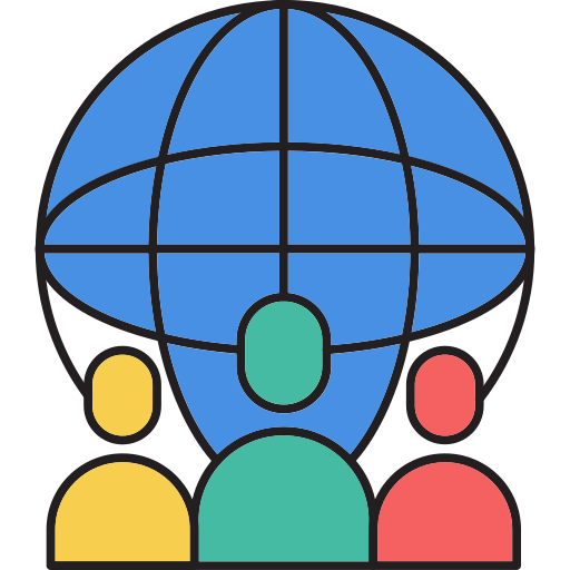 globales netzwerk Generic color lineal-color icon