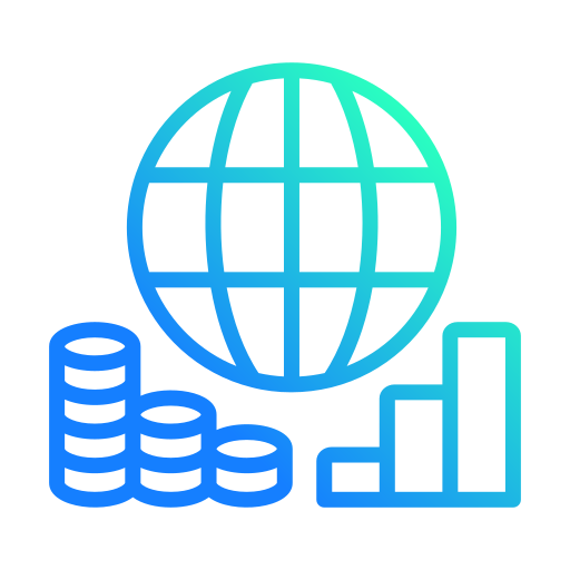 economia Generic gradient outline icona