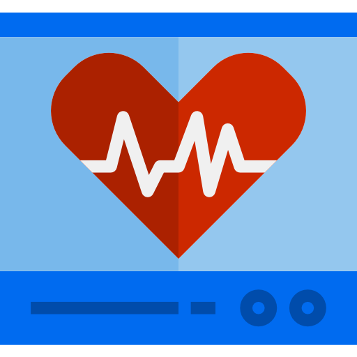 cardiogram srip Flat icoon