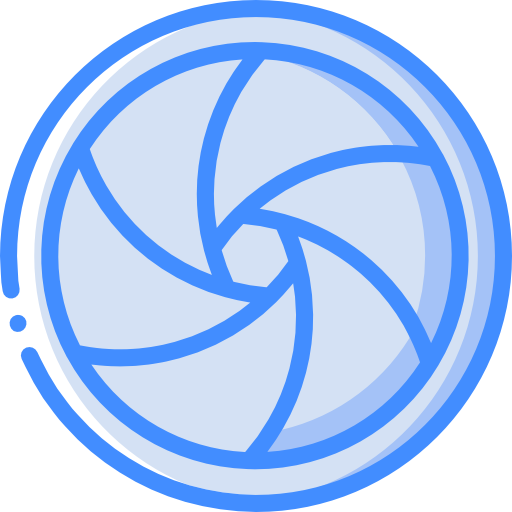 シャッター Basic Miscellany Blue icon