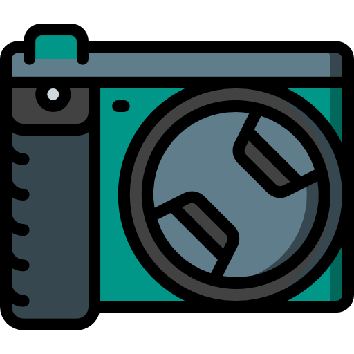cámara fotográfica Basic Miscellany Lineal Color icono