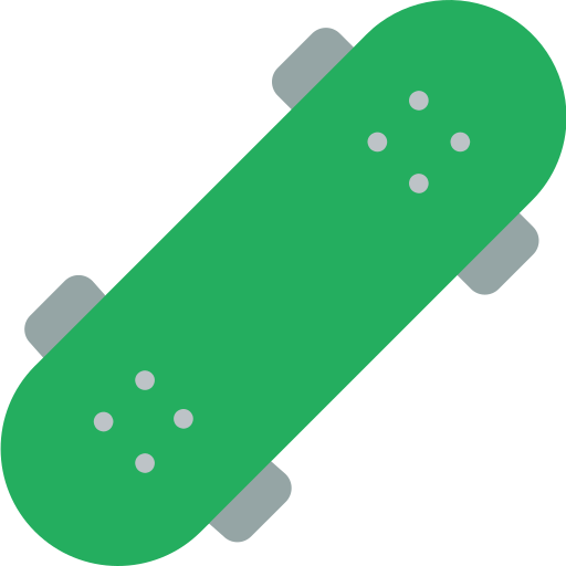 Skateboard Basic Miscellany Flat icon